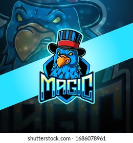 Magic mascot esport logo design