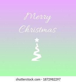 Magic Merry Christmas Greeting Card Text  With The Stars Wallpaper Background Ligth Green Violet Blue Gradation