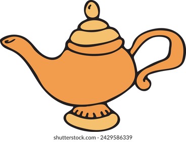 Magic miracle lamp. Vector illustration