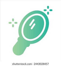 espejo mágico en estilo de diseño plano