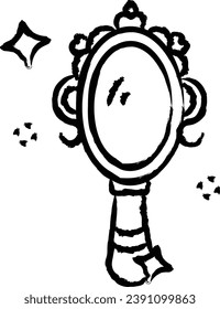 Magic Mirror hand drawn vector illustrations