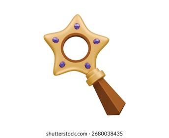 ícone de espelho mágico renderização de ilustração 3d