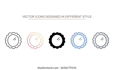 Magic Mirror icon design with white background stock illustration