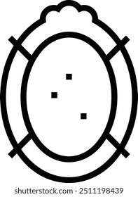 magic mirror icon. Thin linear style design isolated on white background