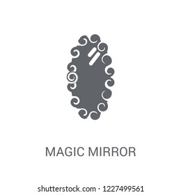 Magic mirror icon. Trendy Magic mirror logo concept on white background from Fairy Tale collection. Suitable for use on web apps, mobile apps and print media.