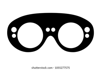 Magic mixed / augmented reality and computer vision goggles flat vector icon for apps and websites