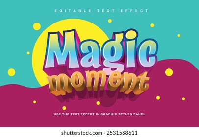 Magic moment editable text effect template
