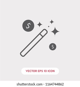 Magic money vector icon
