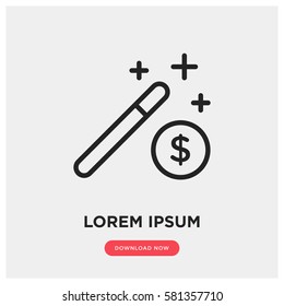 Magic money vector icon