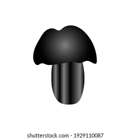 Magic monochrome mushrooms. Psychedelic hallucination. Poisonous inedible mushrooms. Vibrant vector clipart. Fairy Tales illustration on white  background. 