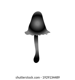 Magic monochrome mushrooms. Psychedelic hallucination. Poisonous inedible mushrooms. Vibrant vector clipart. Fairy Tales illustration on white  background. 
