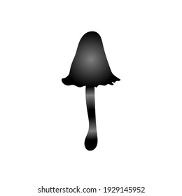 Magic monochrome mushrooms. Psychedelic hallucination. Poisonous inedible mushrooms. Vibrant vector clipart. Fairy Tales illustration on white  background. 