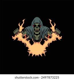 magic monster illustration vector design