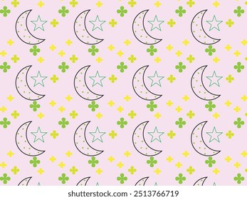 magic moon art pattern design