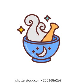 Magic Mortar Filled Icons , Vector illustration