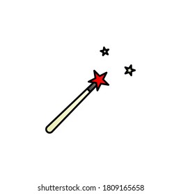 Magic movie color gradient vector icon