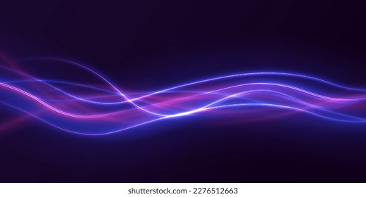 Magic moving fast speed police lines. Laser beams luminous abstract sparkling isolated on a transparent background. Abstract neon color glowing lines background.	