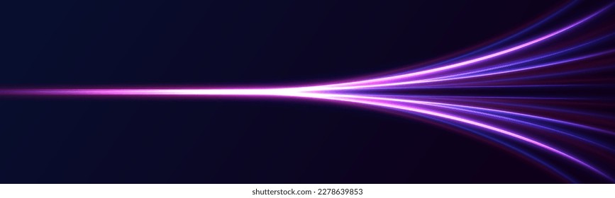Magic moving fast speed police lines. Laser beams luminous abstract sparkling isolated on a transparent background. Abstract neon color glowing lines background.	