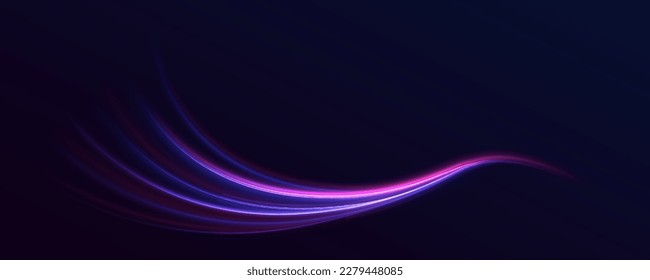 Magic moving fast speed police lines. Laser beams luminous abstract sparkling isolated on a transparent background. Abstract neon color glowing lines background.	