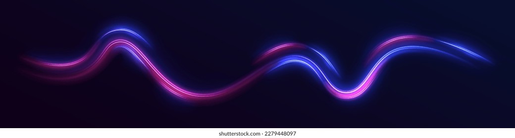 Magic moving fast speed police lines. Laser beams luminous abstract sparkling isolated on a transparent background. Abstract neon color glowing lines background.	