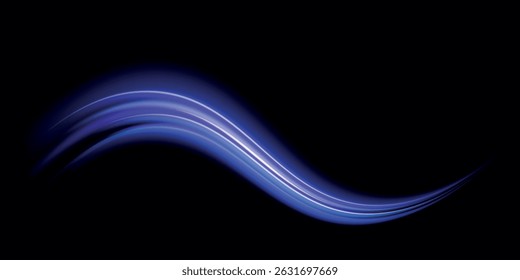 Magia moviendo líneas de policía de velocidad rápida. Rayos láser luminosos abstractos brillantes aislados sobre un fondo transparente. Fondo de líneas brillantes de color neón Abstractas.