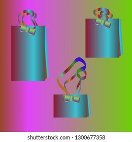 Magic multicolored geometric simple shop package.