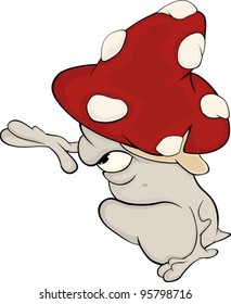 Magic mushroom. Cartoon