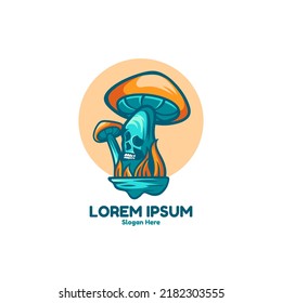 Magic Mushroom Character Logo For Business