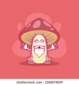 Magic Mushroom character vector illustration. Magic, funny, fantasy design concept.