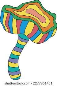 Magic Mushroom Hand Draw Vector Art