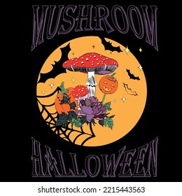 magic mushroom illustration vector design