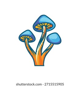 Plantilla de diseño de logotipo de seta mágica