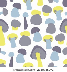 Magic mushroom seamless pattern. Print for textile, wallpaper, covers, surface. Retro stylization. For fashion fabric.