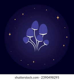 Magic mushroom that glows, magic mushroom amanita, toadstool 