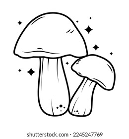 magic mushrooms icon on white background