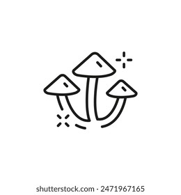 Magic mushrooms icon. Simple magic mushrooms icon for social media, app, and web design. Vector illustration.