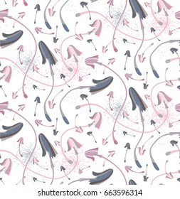 Magic mushrooms pattern seamless . Flat style for web vector illustration