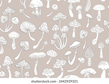 Setas mágicas.  Alucinación psicodélica. Ilustración vectorial vibrante. Fondo colorido hippie de los años 60, textura hippie y boho. Fondo de pantalla trippy.