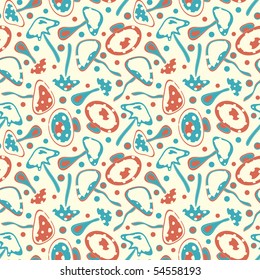 magic mushrooms in sparce pattern