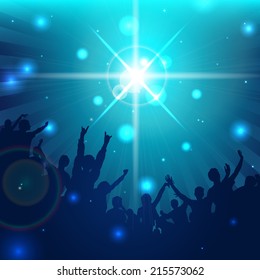 Magic Music Background with silhouettes
