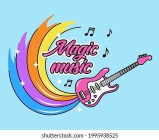 MAGIC MUSIC, ELECTRIC GUITAR WITH RAINBOW