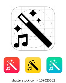 Magic music icon. Vector illustration.