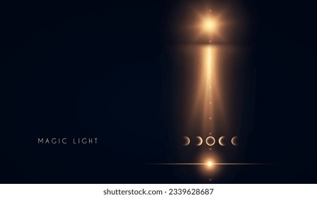 Magic and mystery light effect. Sacred isoteric glow. Cosmos, star and space transparent design