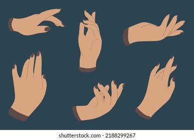 Magic mystic boho female hands dancing
