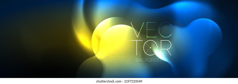 Magic neon glowing lights abstract background wallpaper design, vector illustration