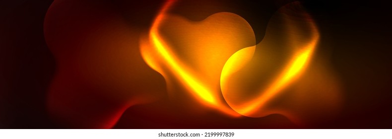 Magic neon glowing lights abstract background wallpaper design, vector illustration