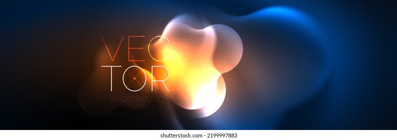 Magic neon glowing lights abstract background wallpaper design, vector illustration