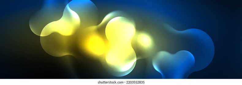Magic neon glowing lights abstract background wallpaper design, vector illustration