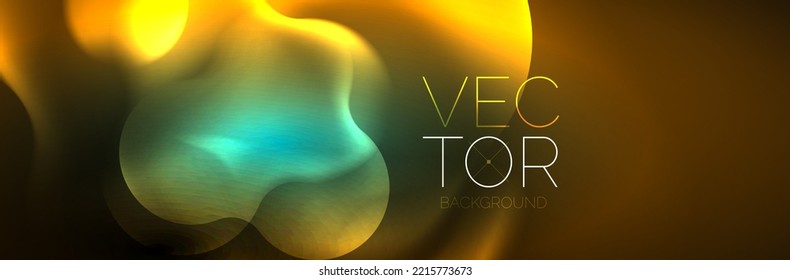 Magic neon glowing lights abstract background wallpaper design, vector illustration