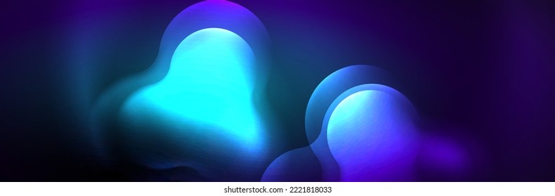 Magic neon glowing lights abstract background wallpaper design, vector illustration